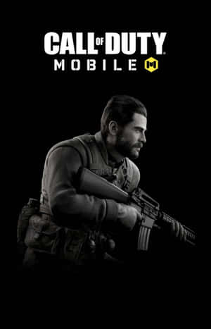 士兵在黑暗場景中持步槍，並有Call of Duty Mobile標誌。 — OnePlus Pad Lite 壁紙