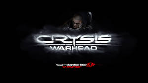 士兵在黑暗煙霧中持武器，身後是發光的Crysis Warhead標誌。 — 末日之戰：獵殺悍將 壁紙