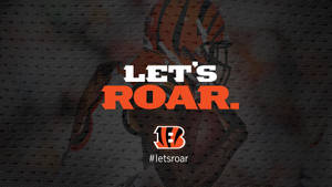 Bengals 美式足球運動員剪影，帶有 LET'S ROAR 標語和球隊標誌。