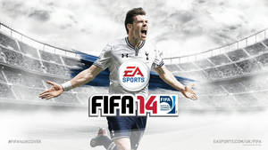 足球員在帶有FIFA 14標誌的球場上慶祝勝利。 — 歐洲冠軍聯賽 壁紙