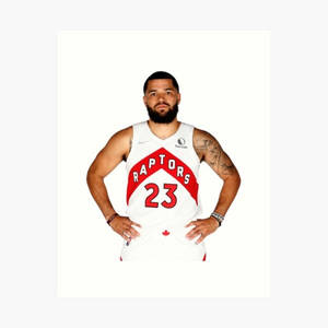 職業籃球運動員身穿Raptors球衣，雙手叉腰。 — 羅素·衛斯特布魯克 壁紙