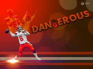 克里夫蘭布朗隊6號美式足球員擲出一個美式足球，並帶有「DANGEROUS」文字。 — 克里夫蘭布朗 壁紙