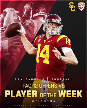 USC特洛伊人美式足球員Sam Darnold獲選為Pac-12本週最佳進攻球員。 — 美式足球 壁紙