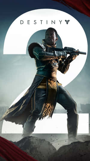 Destiny 2 遊戲角色身穿戰鬥裝備，在岩石地形上瞄準步槍。 — 天命 4K 壁紙