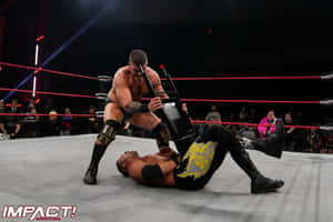 在Impact Wrestling比賽中，摔角手在擂台上用椅子攻擊對手。 — 運動 壁紙
