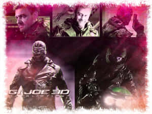 G.I. Joe電影海報拼貼畫，包含演員簽名照片和戴面具的角色。 — 弗雷德·弗林斯通 壁紙