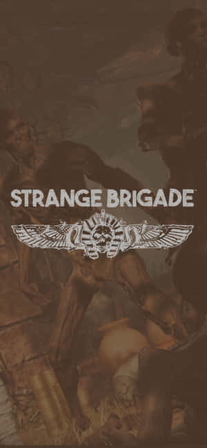 身穿古代盔甲的戰士，帶有骷髏標誌和Strange Brigade文字。 — iPhone 16 Plus 壁紙