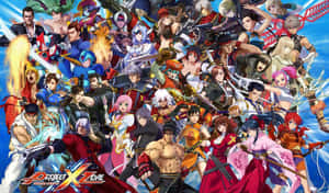 《Project X Zone》動畫角色以戰鬥姿勢呈現，帶有能量效果。