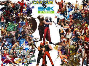 Capcom 對 SNK 格鬥遊戲角色的動態姿勢。 — 卡普空 壁紙