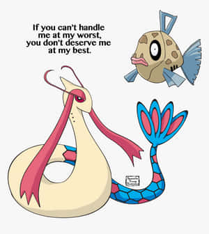 兩個Pokémon角色，上方有勵志語句。 — 榮耀Magic V Flip 2 壁紙