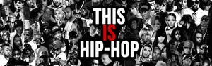 嘻哈藝術家的拼貼畫，粗體文字寫著「THIS IS HIP-HOP」 — 傳說對決英雄 壁紙
