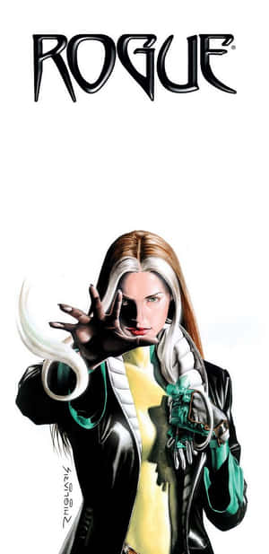 來自 X-Men 的 Rogue 伸出手，手指周圍有能量旋轉。 — 火車 壁紙