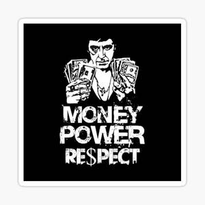 男人拿著錢，附有文字 money power respect — 艾爾·帕西諾 疤面煞星 壁紙