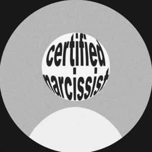 一個極簡圖形，文字 certified narcissist 纏繞在球體上。 — 酷炫遊戲 壁紙