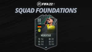 Mukhtar的FIFA 22 Squad Foundations球員卡，附有統計數據和德國國旗。 — 運動 壁紙