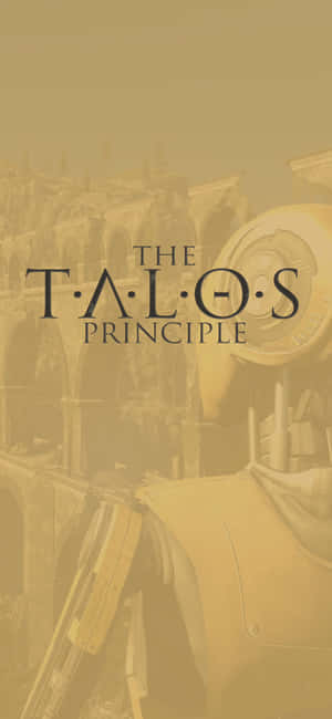 一個機器人角色站在古代遺跡前，上面有文字 The Talos Principle。 — iPhone 17 Pro 壁紙