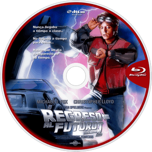 《回到未來 I》的 Blu-ray 光碟封面， featuring Marty McFly 和 DeLorean。 — 歡迎回來 壁紙