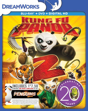 功夫熊貓2電影封面，主要角色擺出武術姿勢。 — 熊貓 GIF 壁紙