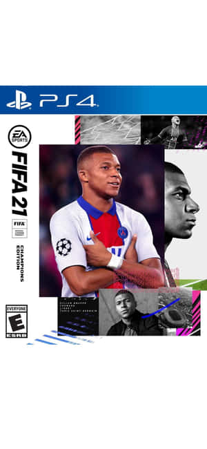 FIFA 21 冠軍版 PS4 封面， featuring 基利安·姆巴佩穿著巴黎聖日耳曼球衣。 — iPhone 18 Pro 壁紙
