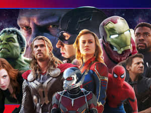 一群超級英雄，包括 Thor、Hulk 和 Iron Man，在宇宙場景中。 — 漫威復仇者聯盟 壁紙