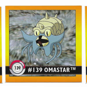 寶可夢卡 featuring OmaStar 編號 139，有藍色觸手和岩石背景。 — 寶可夢傳說 阿爾宙斯 壁紙