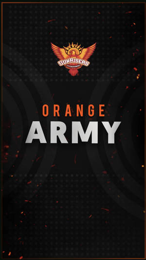 Orange Army運動隊標誌，在黑色背景上帶有火熱的橙色火花。 — 印度國旗 壁紙