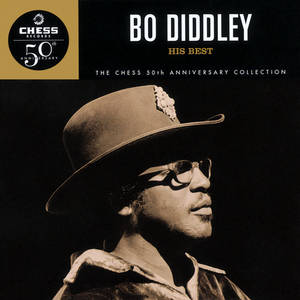戴帽子和眼鏡的Bo Diddley在Chess Records 50週年紀念專輯封面上。 — 音樂 壁紙