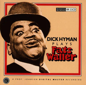 Dick Hyman 演奏 Fats Waller 的專輯封面，有一位戴著圓頂禮帽的微笑男士。 — 音樂 壁紙