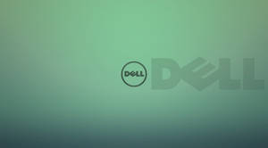 綠色漸層背景上的 Dell 標誌 — 戴爾筆記型電腦 壁紙