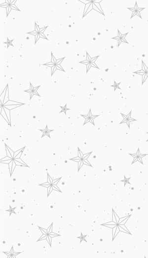 淺灰色背景上的灰色輪廓星星和圓點。 — 星星 壁紙