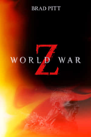 《World War Z》電影海報，帶有殭屍臉孔和火焰。 — 世界大戰Z 壁紙