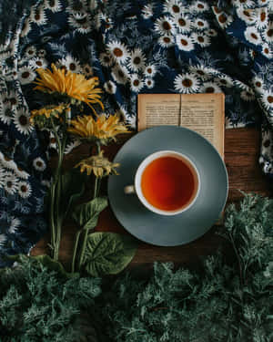 茶背景 — 青色GIF 壁紙