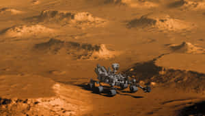 探測車在橙色天空下探索岩石火星地形 — 火星人布魯諾 壁紙