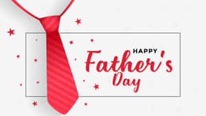 帶有星星和「Happy Father's Day」文字設計的紅色條紋領帶。 — Pro Display XDR 壁紙