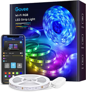 Govee Wi-Fi RGB LED燈帶，可透過智慧型手機應用程式控制，顯示顏色設定。 — Galaxy Z Flip7 FE 壁紙