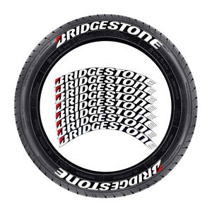 Bridgestone輪胎特寫，側壁上重複出現品牌標誌。 — Vans 標誌 壁紙