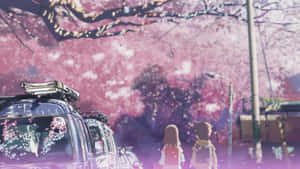 粉紅動漫美學圖片 — 動漫汽車 壁紙