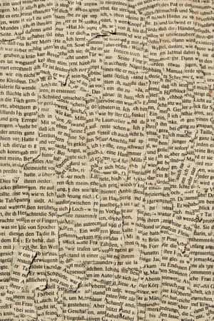 撕碎的德文報紙剪報形成有紋理的壁紙背景。 — Old Paper 壁紙