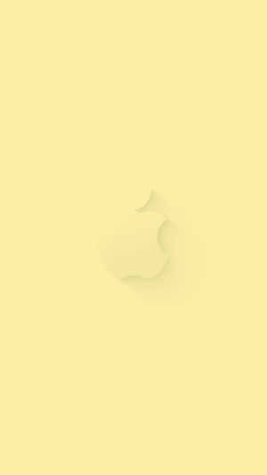 淡黃色極簡背景上的Apple標誌 — 喜悅 壁紙
