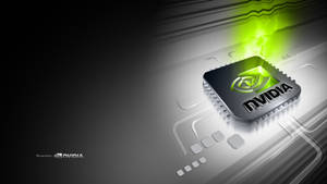 NVIDIA圖形處理單元在電路板上發出綠光。 — Nvidia GIF 壁紙