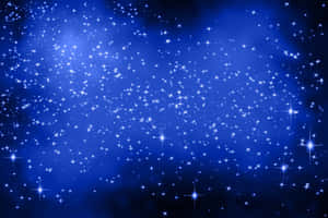 深藍色夜空中閃爍的星星，帶有柔和的光芒。 — 藍天 壁紙