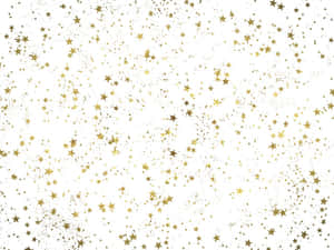 金色星星五彩紙屑散落在白色背景上。 — 海灘日落 壁紙