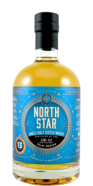 North Star 單一麥芽蘇格蘭威士忌瓶，藍色標籤，金色液體。 — 蘇格蘭 壁紙