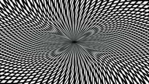 黑白幾何圖案，營造隧道效果。 — 幻覺 壁紙