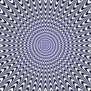 藍白輻射狀視錯覺圖案，帶有催眠般的螺旋中心。 — 幻覺 壁紙
