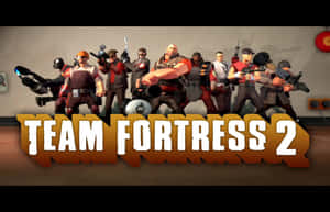 《Team Fortress 2》角色手持武器排成一排。 — 電玩遊戲 GIF 壁紙