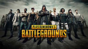 一群穿著 battle royale 服裝的多元化遊戲角色站在暴風雨的戶外場景中。 — 遊戲玩家標誌 壁紙