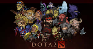 Q 版風格的 Dota 2 遊戲角色，表情兇猛。 — 刀塔2 壁紙