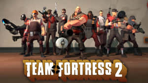 Team Fortress 2 角色身穿戰鬥裝備，手持各種武器。 — 酷炫遊戲 壁紙