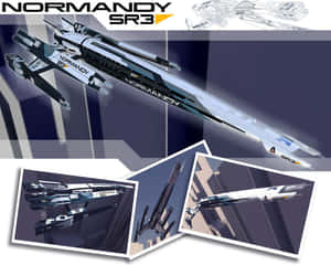 Normandy SR3 太空船不同角度的概念藝術。 — 太空船 壁紙